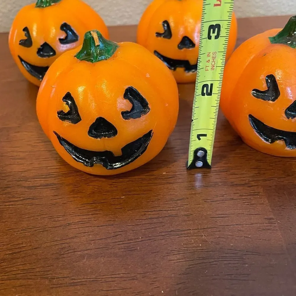 Vintage Hallmark Pumpkin Candles Set of 4